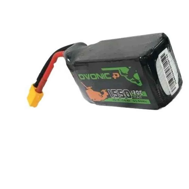 Ovonic 1550mAh 120C 4S1P 14.8V LiPo Battery with XT60 Plug