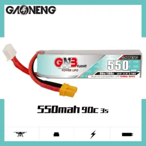 GAONENG GNB 3S 550mAh 90C XT30 LiPo Battery (Long)